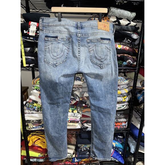 Y2K True Religion Rocco Relaxed Skinny Jeans Size 38x32 - Picture 5 of 8